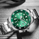 Watch men's calendar green black water ghost waterproof men's watch steel belt quartz watch foreign trade watch wholesale gift watch