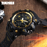 Timemei Men's Large Waterproof Electronic Watch Fashionable Multifunctional Outdoor Sports Watch Sports Watch Student Watch