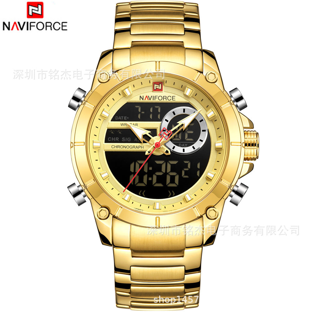 Men's watch fashion multi-functional double display men's sports watch men's watch