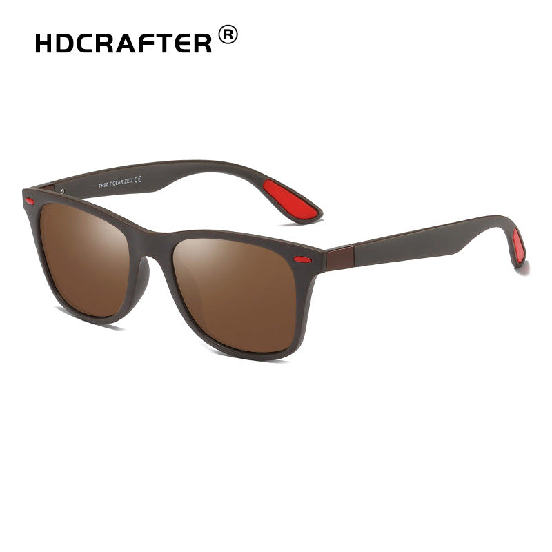 HDCRAFTER polarized men's TR sunglasses fishing driving outdoor ultra-light sunglasses TR001