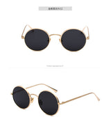 Metal round frame sunglasses female Korean version of the trendy retro punk style sunglasses male Harajuku style personality sunglasses 8343