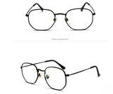 Harajuku personality irregular sunglasses  fashion metal glasses men's literary style sunglasses 7006