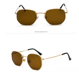 Harajuku personality irregular sunglasses  fashion metal glasses men's literary style sunglasses 7006