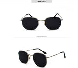 Harajuku personality irregular sunglasses  fashion metal glasses men's literary style sunglasses 7006