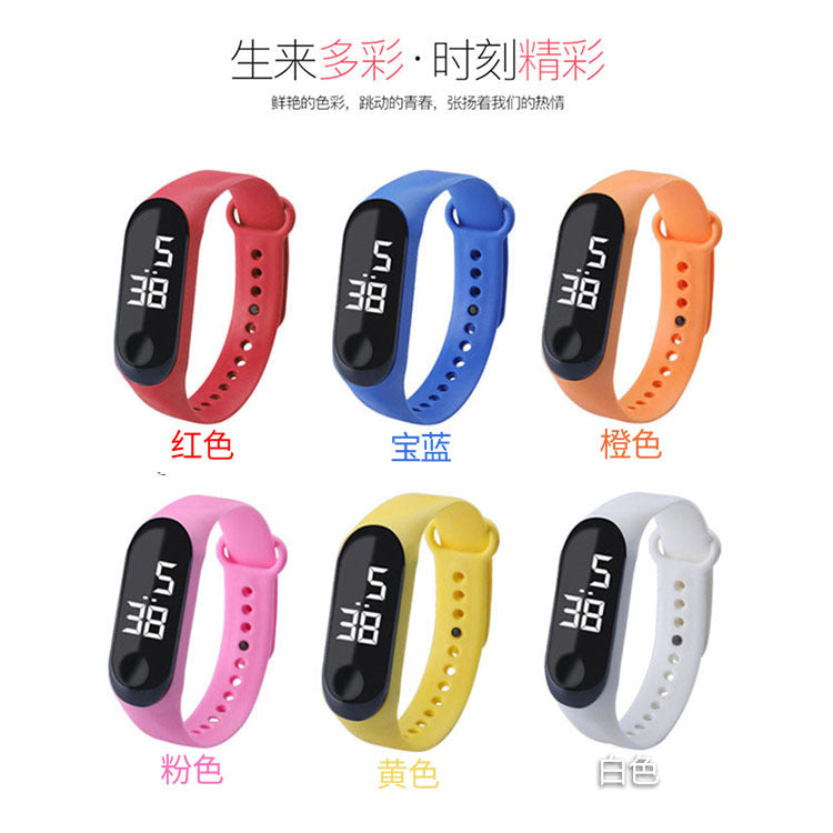 Factory direct sales white light LED electronic watch fashion waterproof student watch personality creative leisure outdoor sports watch