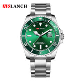 Green gold stainless steel belt watch students waterproof luminous watch sports and leisure calendar with the same men's watch