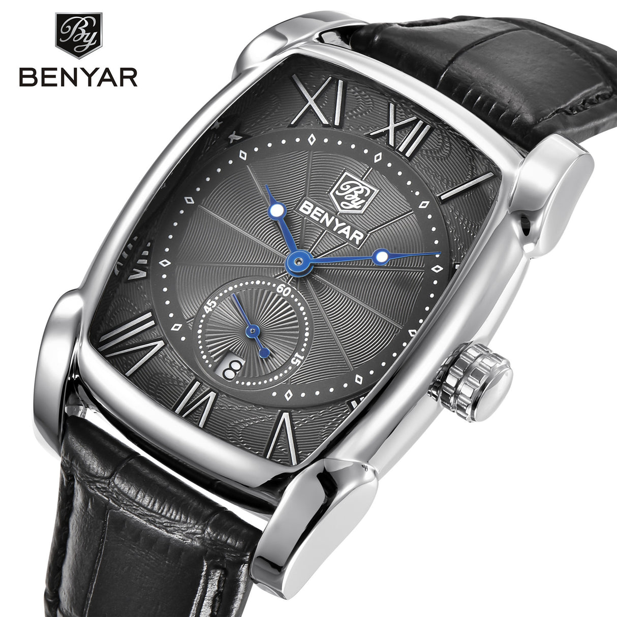 Benyar Square Dial Casual Men's Quartz Watch Foreign Trade Hot Selling Watch