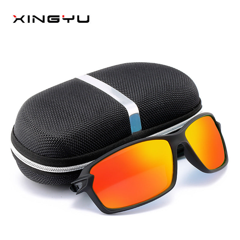 Polarized sunglasses for men and women, sports sunglasses, elastic paint colorful glasses series 18318