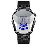 Cross-border shrimp skin men's watch trend shopee watch style locomotive concept watch men's live black technology watch