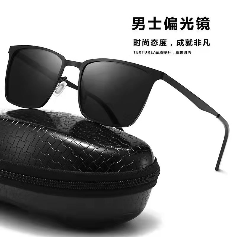 New Men's Polarized Sunglasses Retro Frame Night Vision Color Changing Sunglasses Driving Anti-UV Sunglasses Wholesale