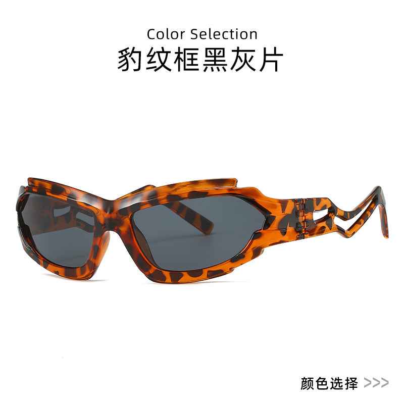 2025 new future technology sunglasses for men European and American ins personality concave cat-eye sunglasses for women wholesale