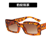 2024 new small frame rice nail sunglasses jelly color net red ins fashion square sunglasses cross-border sunglasses