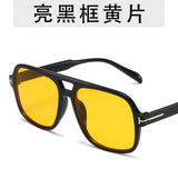 Classic T-shaped Midin large frame wide-brimmed sunglasses retro modern catwalk sunglasses fashion street shooting niche glasses