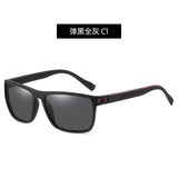 New Polarized Sunglasses PC Spring Leg Men's Sun Shade Sunglasses Fashion Classic Square Frame Outdoor Sports Glasses