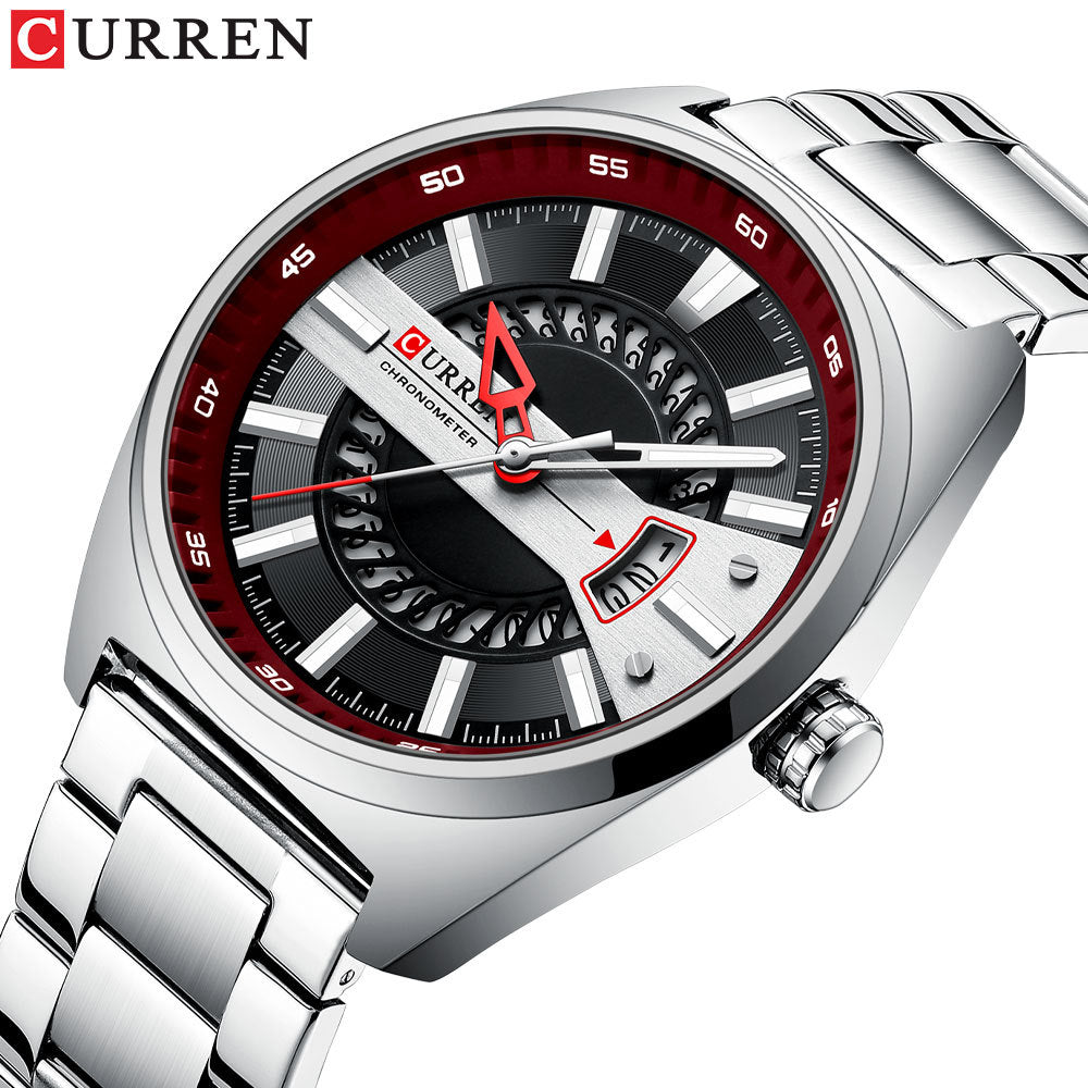 Curren/Karuien 8403 men's watch calendar steel belt quartz watch business casual men's watch