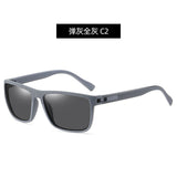 New Polarized Sunglasses PC Spring Leg Men's Sun Shade Sunglasses Fashion Classic Square Frame Outdoor Sports Glasses