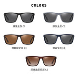 New Polarized Sunglasses PC Spring Leg Men's Sun Shade Sunglasses Fashion Classic Square Frame Outdoor Sports Glasses