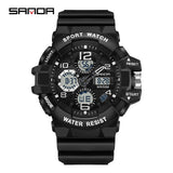 Sanda New Fashionable Multi-Functional Watch Men's Waterproof Luminous Outdoor Sports All-Match Electronic Watch