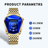 Cross-border shrimp skin men's watch trend shopee watch style locomotive concept watch men's live black technology watch