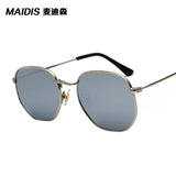 Harajuku personality irregular sunglasses  fashion metal glasses men's literary style sunglasses 7006