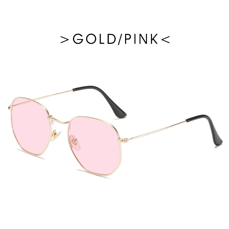 New cross-border metal glasses European and American personality irregular fashion sunglasses female net red ins ocean film sunglasses