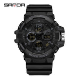 Sanda New Fashionable Multi-Functional Watch Men's Waterproof Luminous Outdoor Sports All-Match Electronic Watch