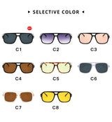 Classic T-shaped Midin large frame wide-brimmed sunglasses retro modern catwalk sunglasses fashion street shooting niche glasses