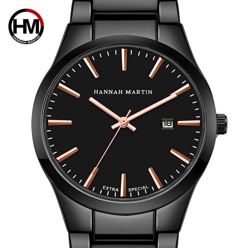 Men's steel band waterproof watch new fashion brand Men's simple fashion watch Quartz watch Men's watch