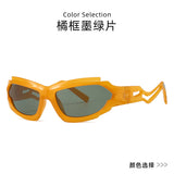 2025 new future technology sunglasses for men European and American ins personality concave cat-eye sunglasses for women wholesale