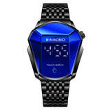 Cross-border shrimp skin men's watch trend shopee watch style locomotive concept watch men's live black technology watch