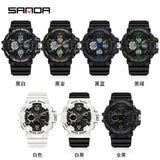 Sanda New Fashionable Multi-Functional Watch Men's Waterproof Luminous Outdoor Sports All-Match Electronic Watch