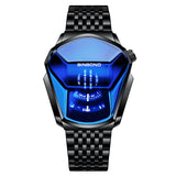 Cross-border shrimp skin men's watch trend shopee watch style locomotive concept watch men's live black technology watch